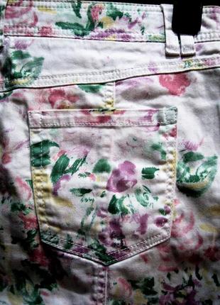 Хлопковая стрейчевая юбка в цветочный принт fabiani италия6 фото