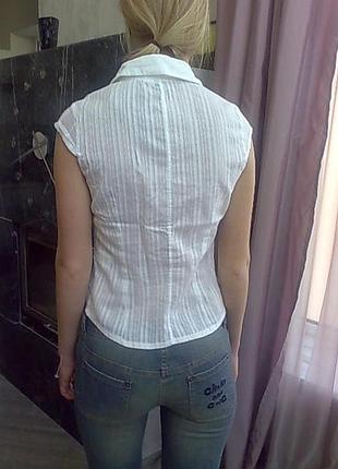 Белая рубашка h&m р 42-44 2