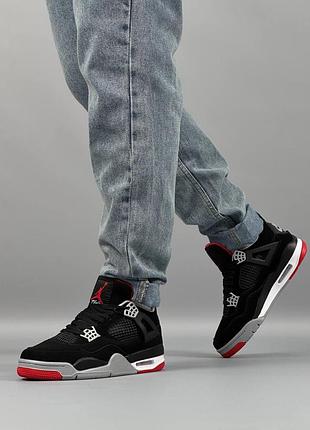 Чоловічі кросівки nike air jordan 4 retro bred