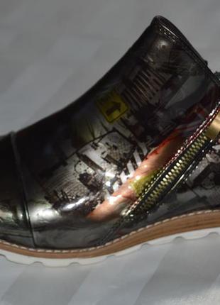 Супер ціна модные лаковые ботинки street shoes розміри 37 39 40 41, ботінки2 фото