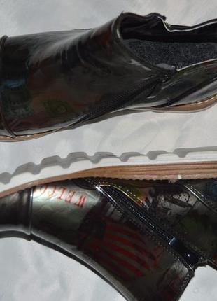 Супер ціна модные лаковые ботинки street shoes розміри 37 39 40 41, ботінки4 фото