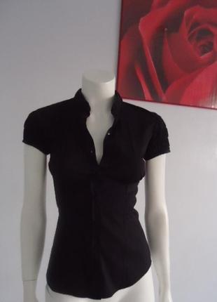 Zara woman чорна блузка сорочка 42 441 фото