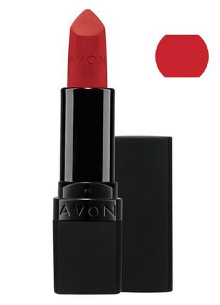 Увлажняющая матовая губная помада «ультра» avon ruby kiss