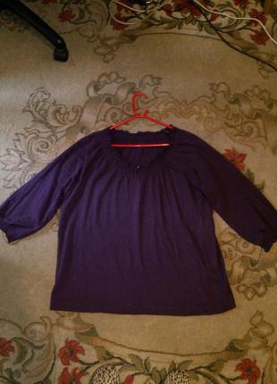 Трикотажная,натуральная,женственная блузка,большого 18/22размера6 фото