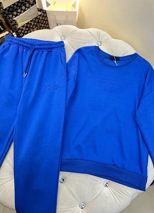 Спортивный костюм весна электрик синий голубой