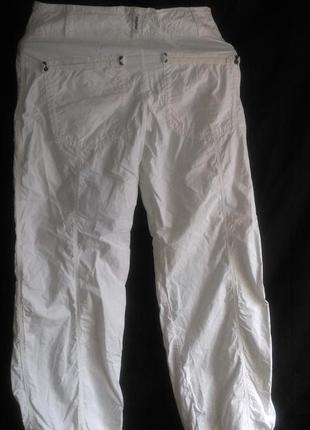 Классные нарядные  летние белые коттоновые брюки