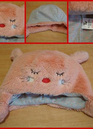 Tu хутряна шапка зайчика 6-12 міс