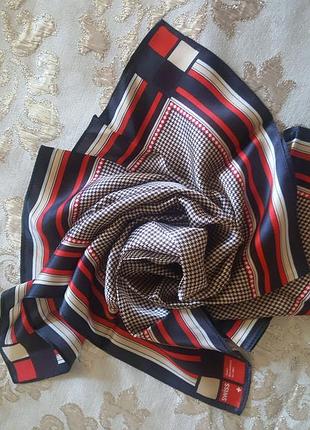 Новые шелковые платки " swiss+". 100% натур шелк-2 штуки