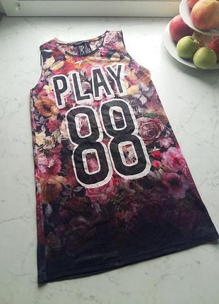 Яркая стильная удлиненная майка atmosphere xs