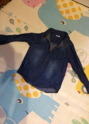 Сорочка рубашка джинсова 122 см для хлопчика