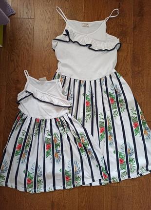 Плаття для мами та доні, family look1 фото