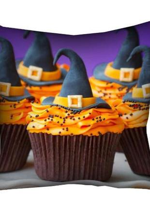 Подушка з принтом габардинова кекс на хелловін 50x50 см код товару: 4320947