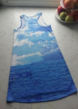 Яркая пляжная стильная  майка -платье bluezoo на 9-10 лет2 фото