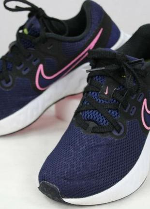 Кроссовки nike renew running jogging navy blue mesh pink
