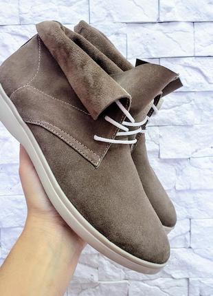 Стильные замшевые деми ботинки на низком ходу nino в наличии и под отшив💙💛🏆