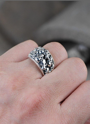 Кольцо в готическом стиле панк рок размеры 23.5 - 24.5 см.