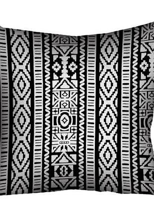 Подушка габардинова з принтом монохром старовини 40x40 см код товару: 4320881