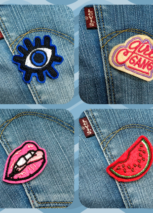Набір значків, нашивок "очей, губи, кавун і банда"