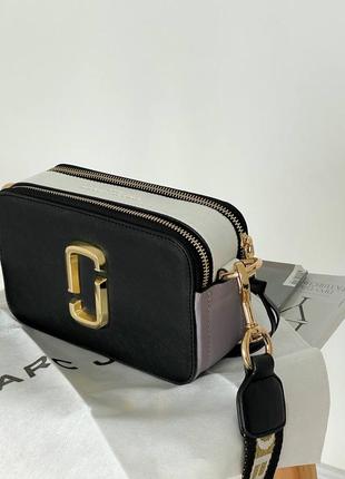 Сумка marc jacobs  logo black/white/grey8 фото