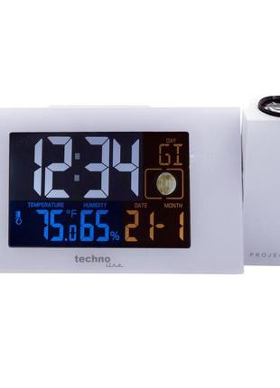 Часы проекционные с будильником technoline wt537 white (wt537) 3