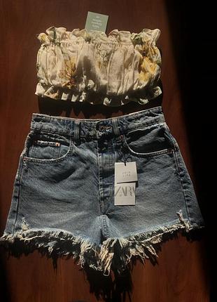 Джинсові шорти zara 5