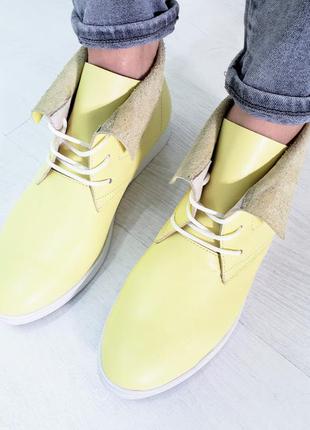 Стильные кожаные деми ботинки на низком ходу nino в наличии и под отшив💙💛🏆6 фото
