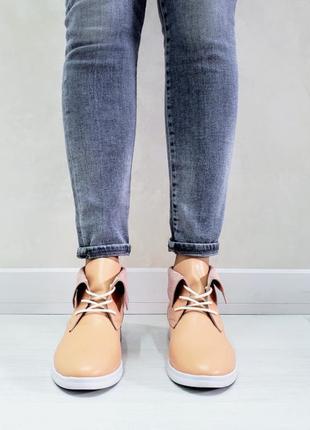 Стильные кожаные деми ботинки на низком ходу nino в наличии и под отшив💙💛🏆4 фото