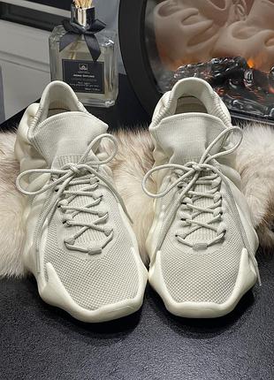 Оригинал, мужские, женские кроссовки yeezy 450 cloud white серо-бежевые - eur 41