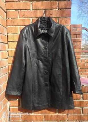 Шикарная кожаная куртка из нежной кожи vera pelle8 фото