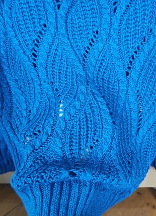 Синий вязаный свитер3 фото