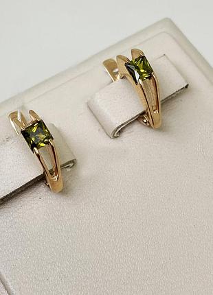 Сережки золотые с кубическим цирконием 2,21 г