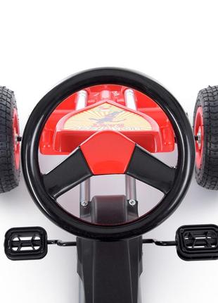 Дитячий педальний карт big wheel kart (червоний колір)4 фото