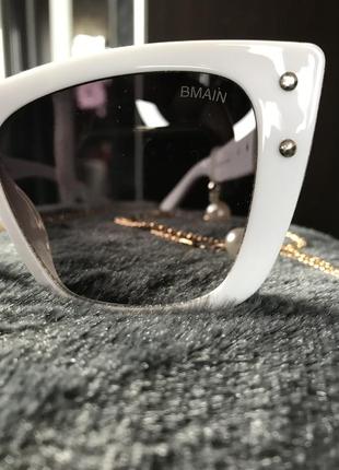 😎білі сонцезахисні окуляри balmain😎uv-400
