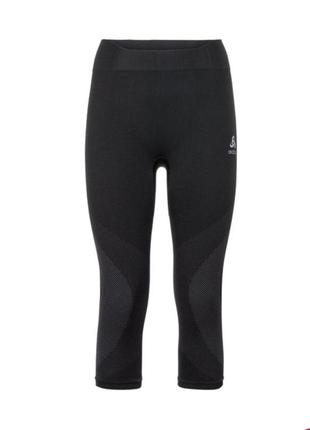 Термоштаны odlo ( 188061 ) bl bottom 3/4 performance warm 2020black - grey1 фото