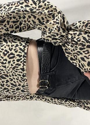 Леопардова блуза топ3 фото