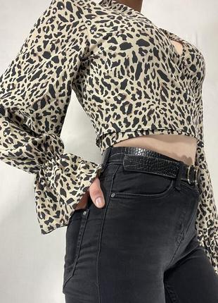 Леопардова блуза топ5 фото