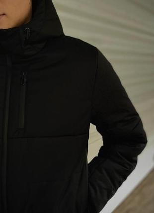 Демисезонная куртка "fusion" бренда intruder (черная)6 фото