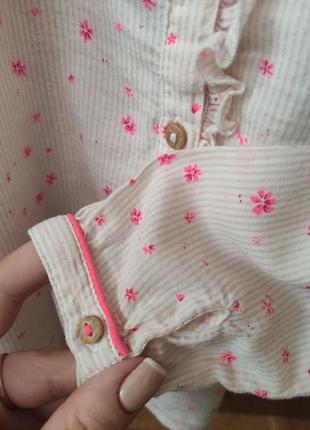 Блуза, рубашка, блузка, нарядная, в цветы, zara5 фото