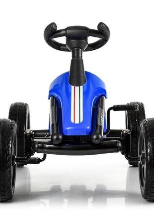Дитяча педальна машина go kart (синій колір)5 фото