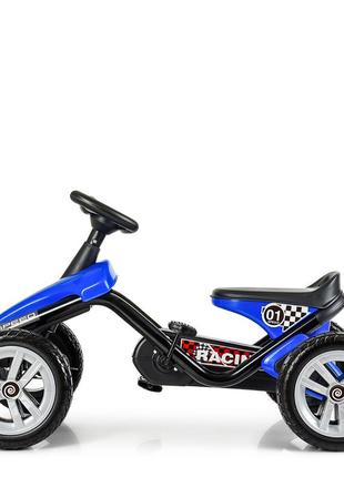 Дитяча педальна машина go kart (синій колір)3 фото