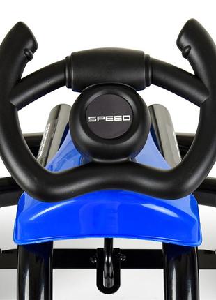Дитяча педальна машина go kart (синій колір)6 фото