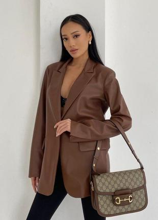 Піджак жакет подовжений шкіра прямого крою шоколад кэмал синій білий малина хакі беж