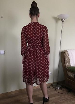 Шифонова сукня кольору марсала мint&berri 3