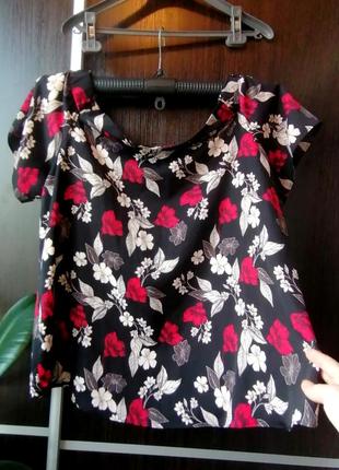 Красивая, яркая блуза блузка. цветы. george6 фото