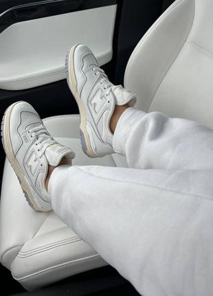 New balance 550 white жіночі кросівки беланс білі демісезон весна осінь трендові кроси белые кроссовки бренд