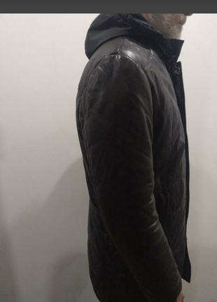 Кожаная  зимняя куртка/блейзер   lagerfeld , оригинал6 фото