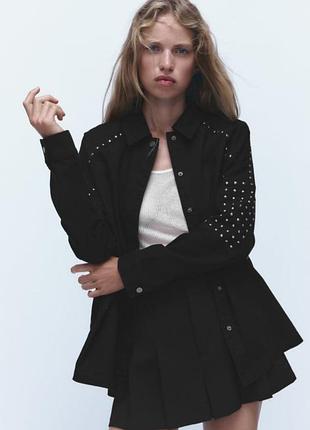 Джинсова сорочка zara.