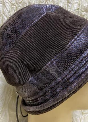 Женская демисезонная коричневый шляпка -панамка2 фото
