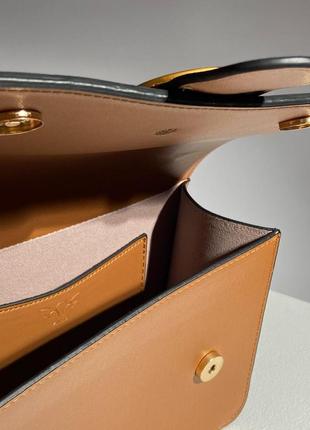 Женская коричневые сумка с цепочкой через плечо pinko 🆕 небольшая сумка8 фото