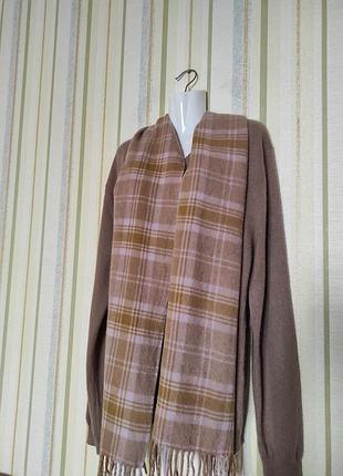 Шикарный кашемировый шарф в клетку